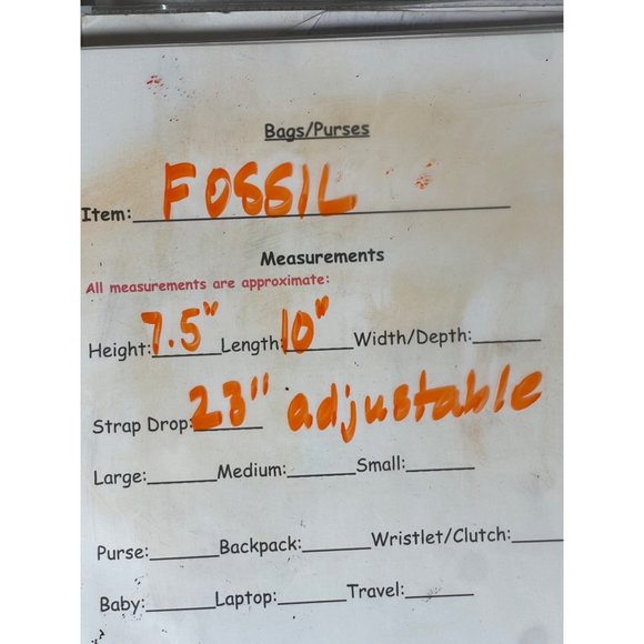 Fossil Crossbody Pebbled Leather Black Bag Purse - Picture 7 of 7